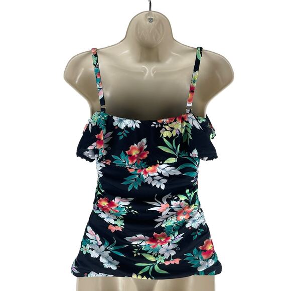 Tommy Bahama Floral Springs Flounce Tankini Top Swim Size XS - Picture 8 of 10